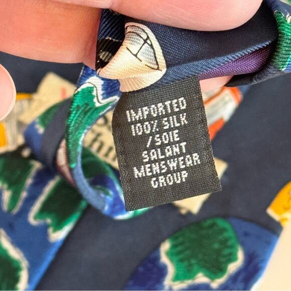 Save The Children Men's Blue Cars Adam Age 12- Educate The World Silk Neckties - Picture 5 of 6